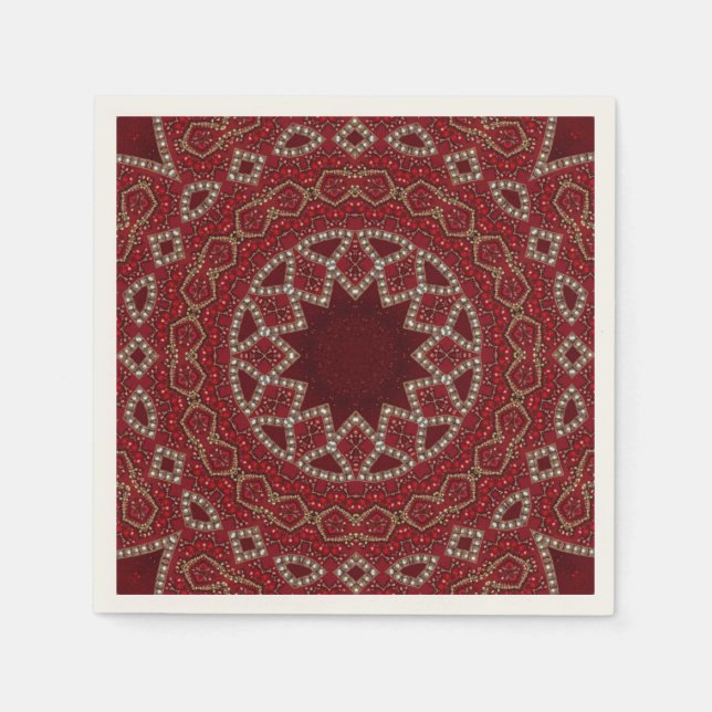 Red Decorative Napkins Pappersservett (Framsidan)