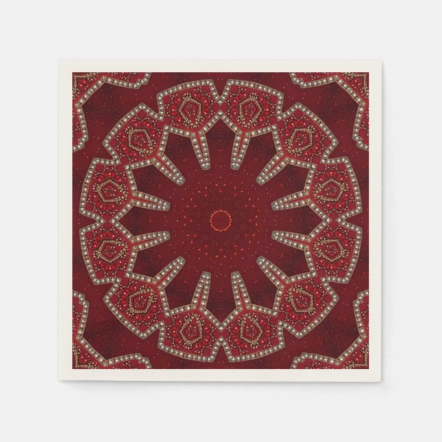 Red Decorative Napkins Pappersservett (Framsidan)