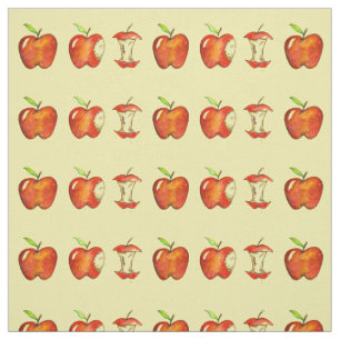 Red Delicious Apple Fruit Fabric Tyg