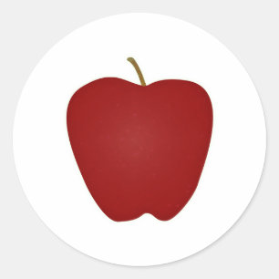 Red Delicious Apple Logotyp Runt Klistermärke