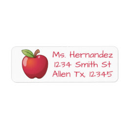 Red Delicious Apple Returadress Etikett