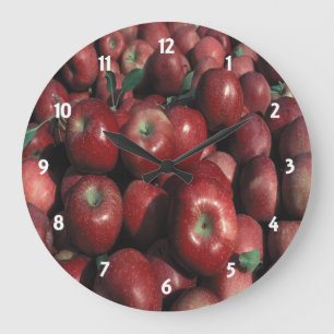 Red Delicious Apple Skörd Clock Stor Klocka
