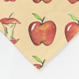Red Delicious Apples skollärare som lär ut frukt Fleecefilt