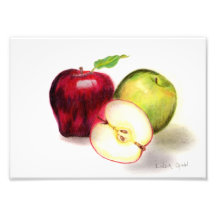 Red Delicious och Granny Smith Apples Photo Print