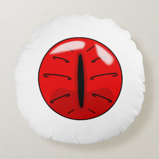 Red Demon Cat Öga Round Pillow Rund Kudde