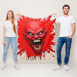 Red Demon Fury Art Fleecefilt