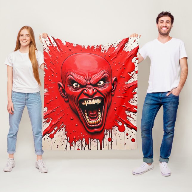 Red Demon Fury Art Fleecefilt (På plats)