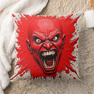 Red Demon Fury Art Kudde