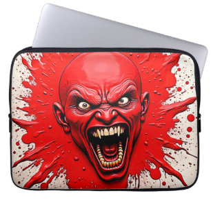 Red Demon Fury Art Laptop Fodral