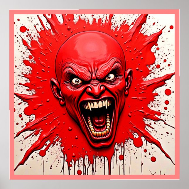 Red Demon Fury Art Poster (Framsidan)
