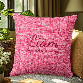 Red Denim Struktur | Personlig - Rustic Home Decor Kudde