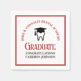 Red Dental School Anpassningsbar Dentist Studentfe Pappersservett