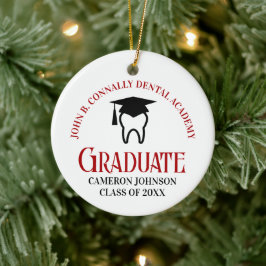 Red Dental School Anpassningsbar Studenten jul Julgransprydnad Keramik