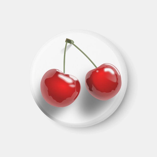 Red Dessert Glazed Cherries Magnet (Framsidan)