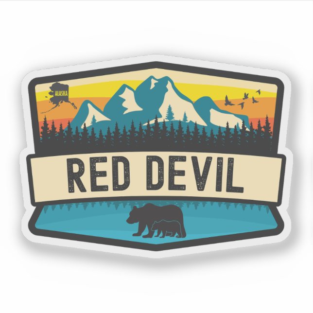 Red Devil, Alaska Klistermärken (Framsida)