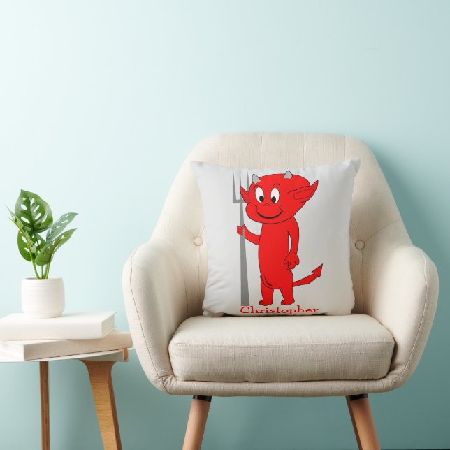 Red Devil Design Personalised Kudde (Stol)