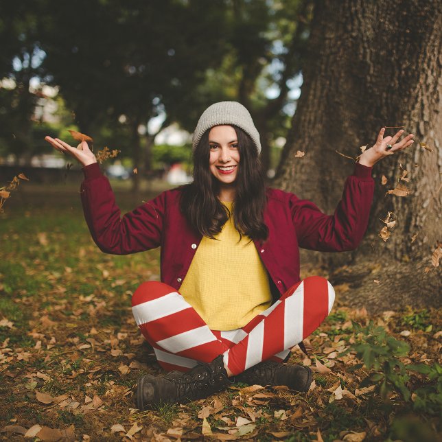 Red Diagonal Rand Leggings (Skapare uppladdad)