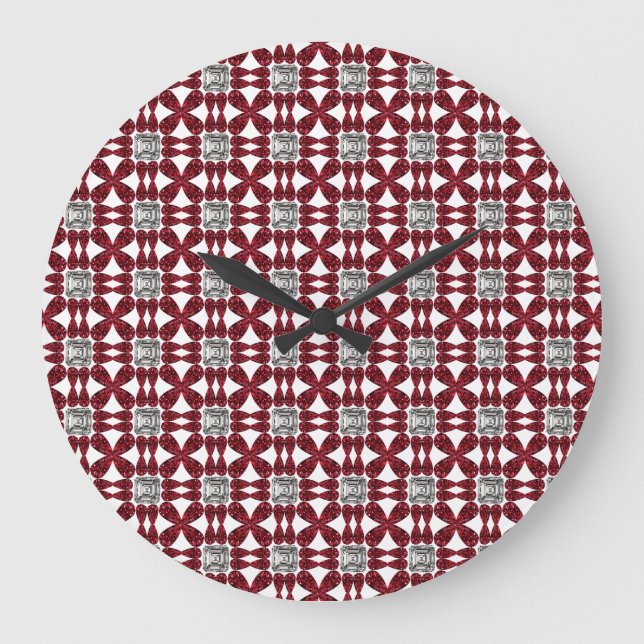 Red Diamond Art Stor Klocka (Framsida)