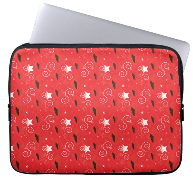Red Diamond Bull Terrier Laptop Sleeve (Framsidan)