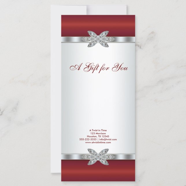 Red Diamond Business Gift-certifikat (Framsida)