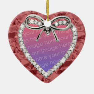 Red Diamond Heart Ram Ornament