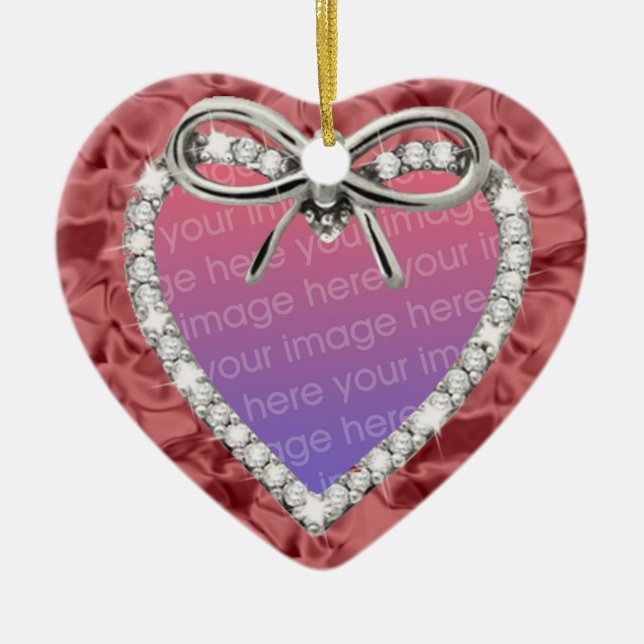 Red Diamond Heart Ram Ornament (Framsidan)