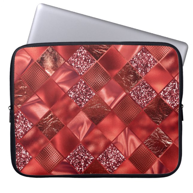 RED DIAMOND SHIMMER DIAMOND MÖNSTER LAPTOP FODRAL (Framsidan)
