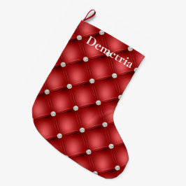 Red Diamond Tufts jul Stor Julstrumpa