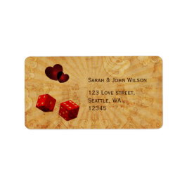 Red Dice Vintage Vegas adressetiketter