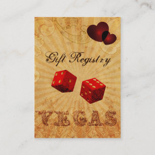 Red Dice Vintage Vegas Gift-register Tilläggskort