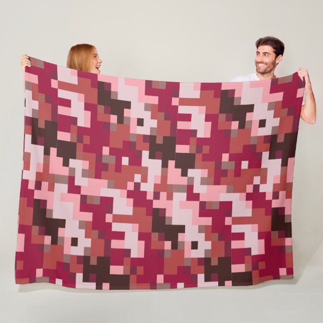 Red Digital Camouflage Fleece Blanket (På plats)