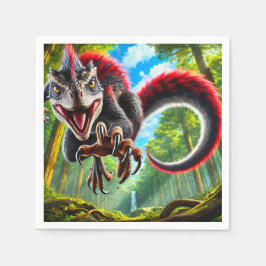 Red Dinosaur Pappersservett