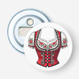 Red Dirndl Top For Folk Festival Flasköppnare