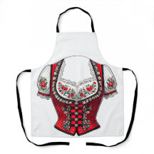 Red Dirndl Top för folkfestival