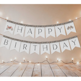 Red Dirt Bike Bunting Banner Vimplar