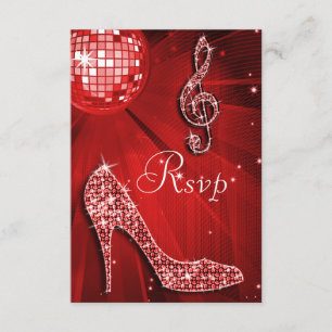 Red Disco Boll Gnistra Heels OSA Kort