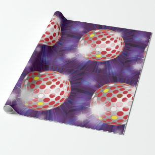 Red Disco Boll Presentpapper