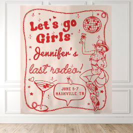 Red Disco Cowgirl Rodeo Bachelorette Helg