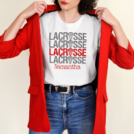Red Distress Lacrosse Ord T Shirt