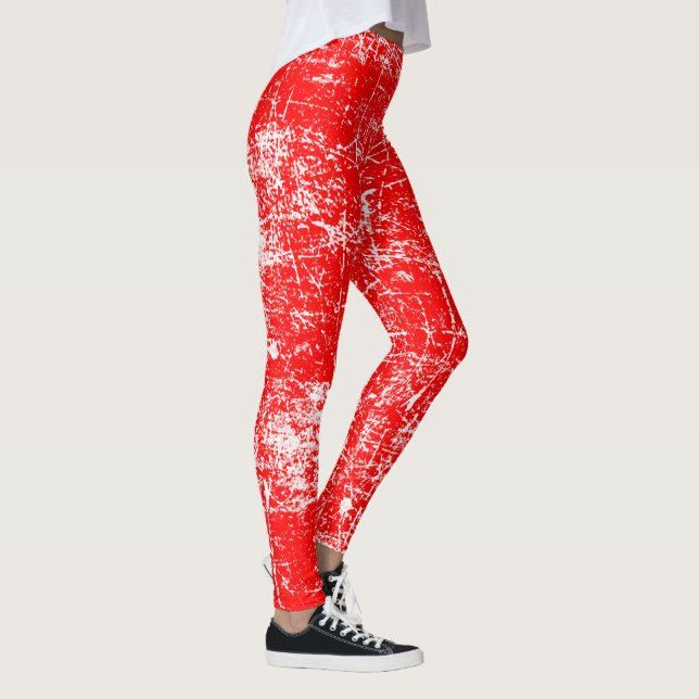 Red Distress-utseende Leggings (Höger)
