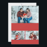 Red DIY 5x7 3 Photo Collage Template Julkort<br><div class="desc">DIY blank 5x7 3-fotosamlingsmall</div>