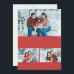 Red DIY 5x7 3 Photo Collage Template Julkort<br><div class="desc">DIY blank 5x7 3-fotosamlingsmall</div>