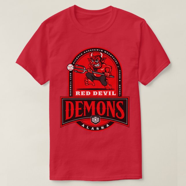 Red Djävulen Alaska Demons T Shirt (Design framsida)