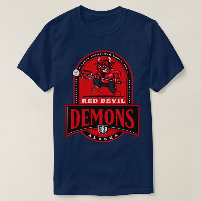 Red Djävulen Alaska Demons T Shirt (Design framsida)