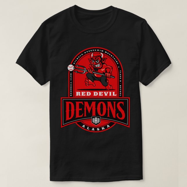 Red Djävulen Alaska Demons T Shirt (Design framsida)