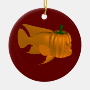 Red Djävulen Cichlid Julgransprydnad Keramik