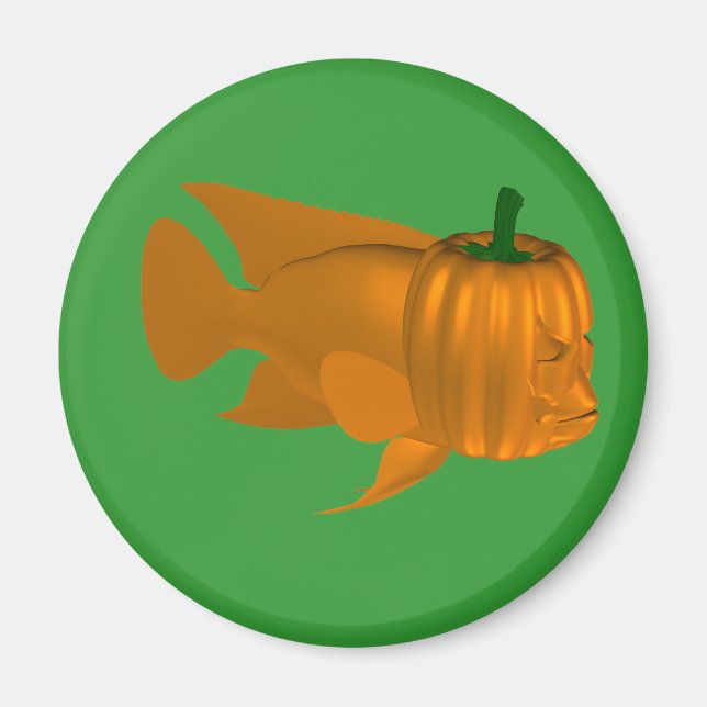 Red Djävulen Cichlid Magnet (Framsidan)