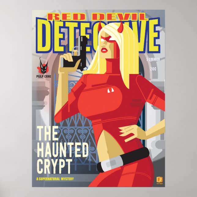 Red Djävulen Detektiv poster (Framsidan)