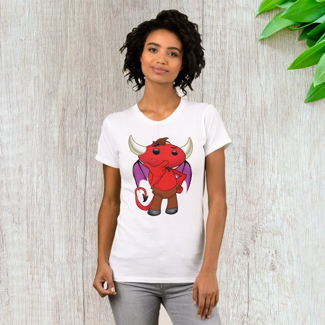 Red Djävulen Fladdermus Womens T-Shirt (Skapare uppladdad)