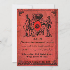 Red Djävulen Halloween Inbjudningar